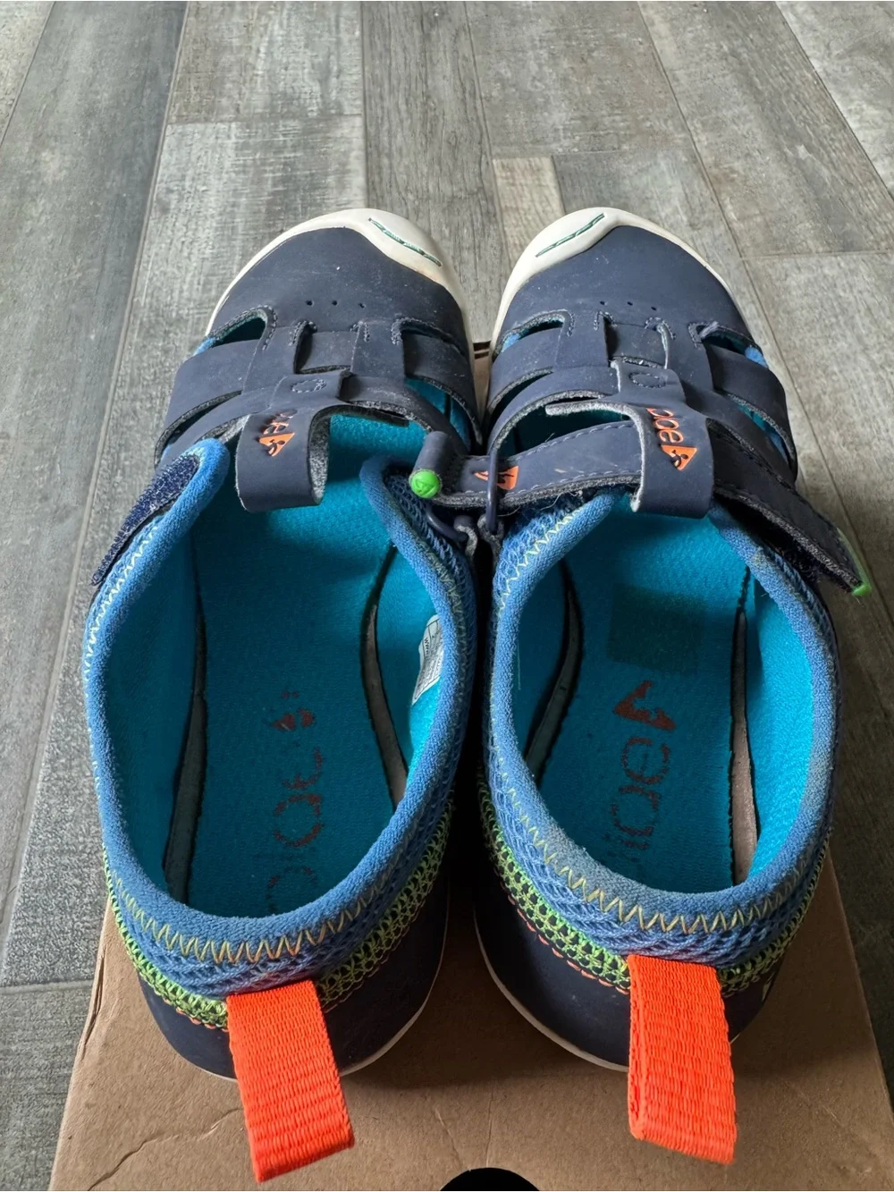 Plae Sam Fisherman Sandals Size 3 Navy